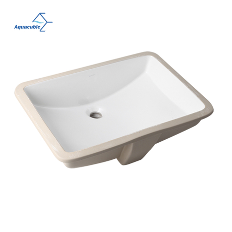 Lavabo de salle de bains en céramique blanc rectangulaire, maison moderne, sous le comptoir, lavabo à main pour accessoires de salle de bains