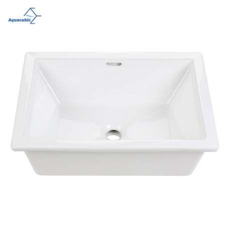 Lavabo en céramique, fabricant chinois, semi-comptoir/sous plan, lavabo rectangulaire