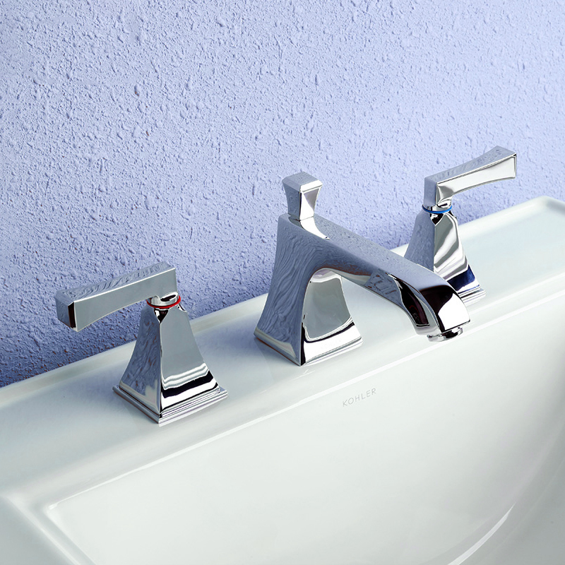 Aquacubic cUPC Robinet de lavabo de salle de bains largement répandu en laiton massif de 8 pouces, robinet de salle de bains à 3 trous