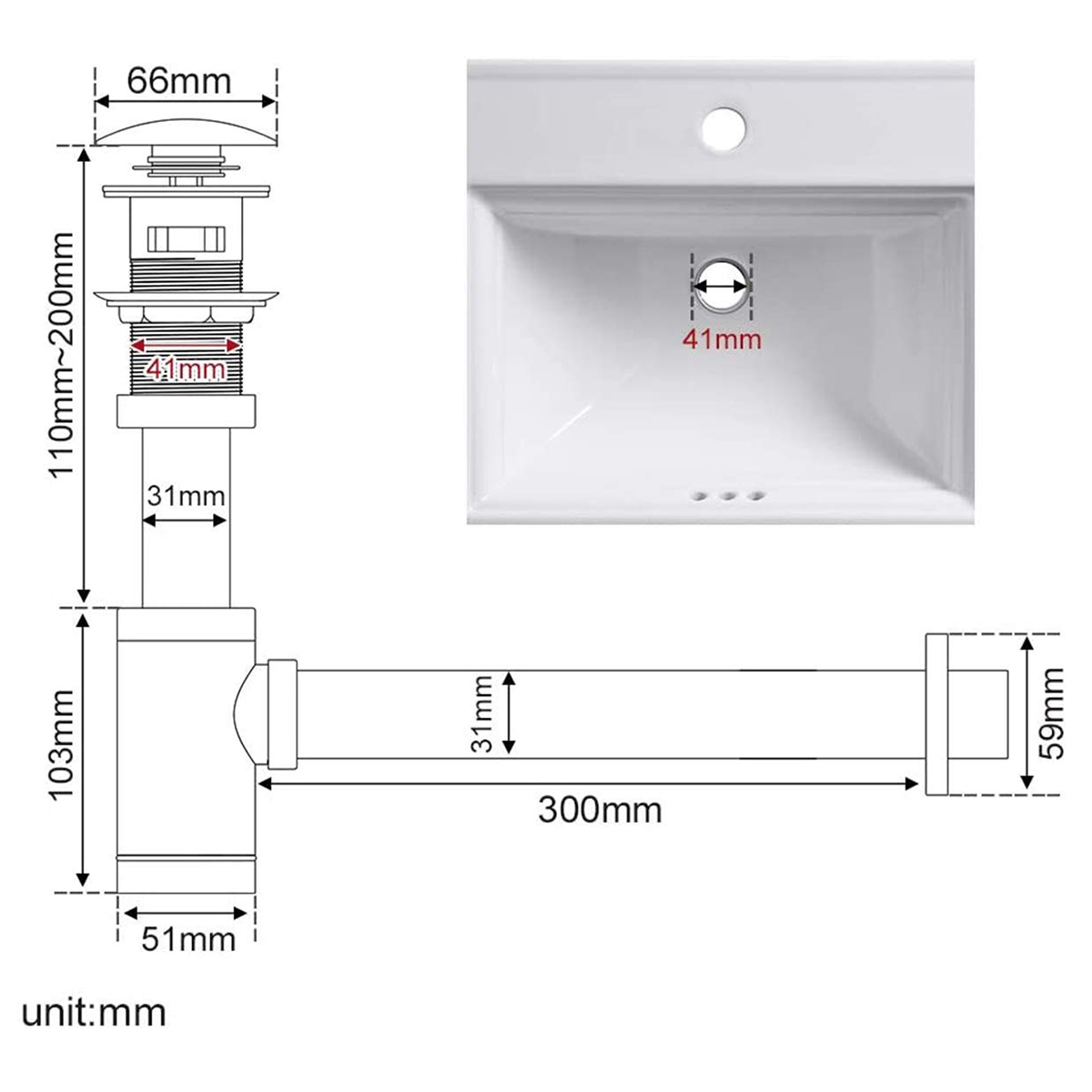 Siphon d'évier de salle de bains, piège à bouteilles, Siphon d'égouttage en P, Siphon d'évier pour lavabo, vente en gros