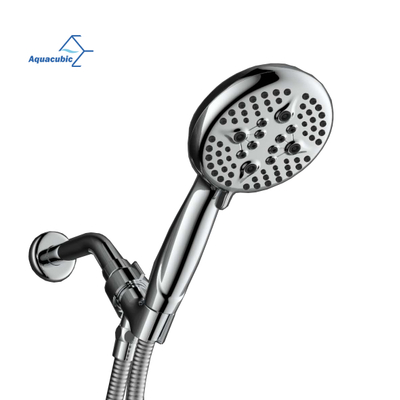Pommeau de douche haute pression de 5 pouces avec pomme de douche à main, 5 réglages de pulvérisation
