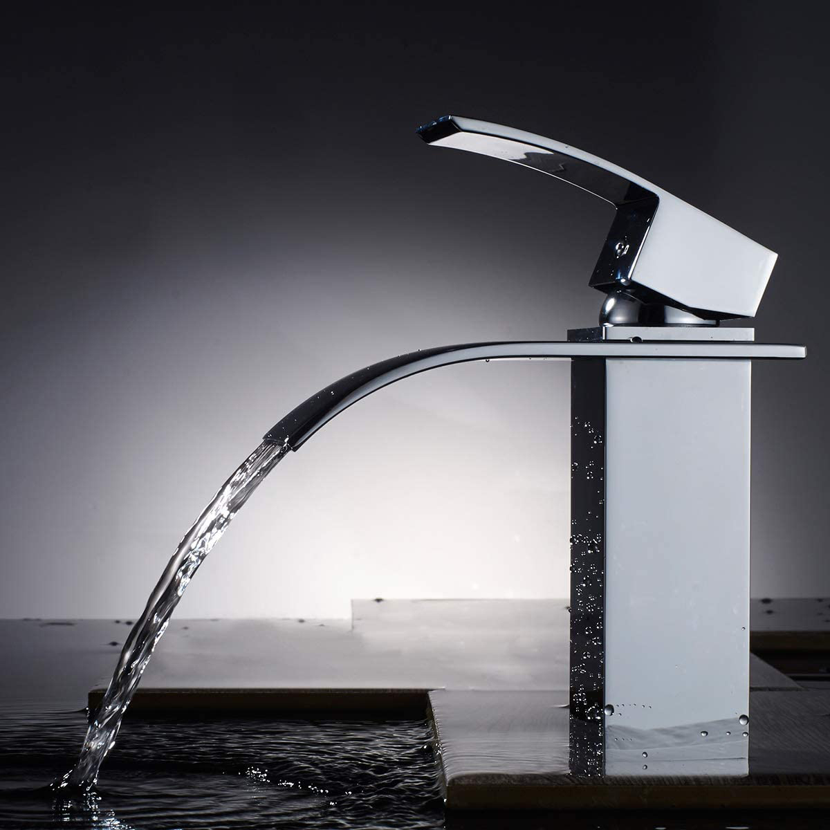 Aquacubic – robinet de lavabo à poignée unique, sans plomb, pour la santé des voies navigables, cascade, robinets de salle de bains