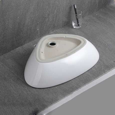 Lavabo de table en céramique, Triangle Unique, Art, hôtel étoile, bacia de banheiro, salle de bains, lavabo de table