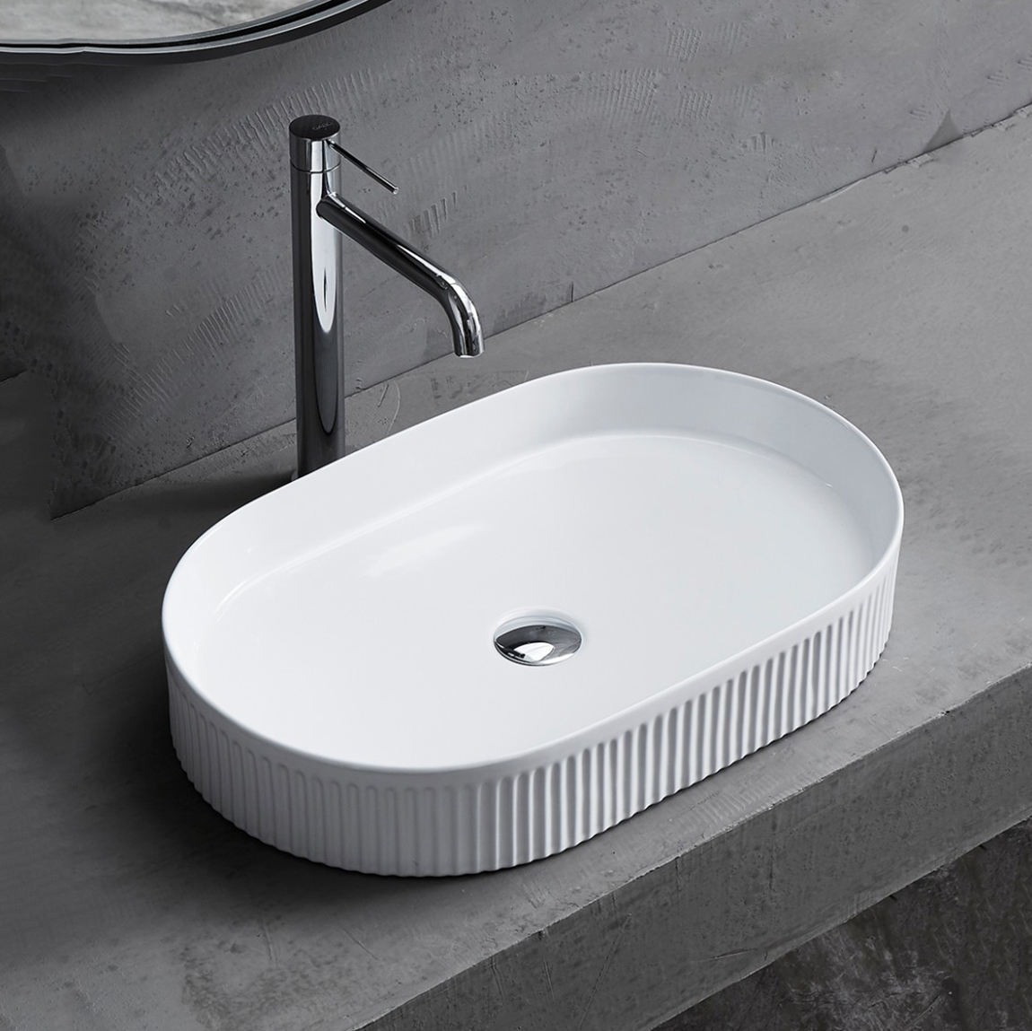 Lavabo ovale de Style nordique Simple, lavabo artistique de salle de bains, lavabo de toilette, lavabos à main pour hôtel et maison