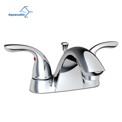 Robinet de lavabo de salle de bains central de 4 pouces, sans plomb, à deux poignées, ensemble central