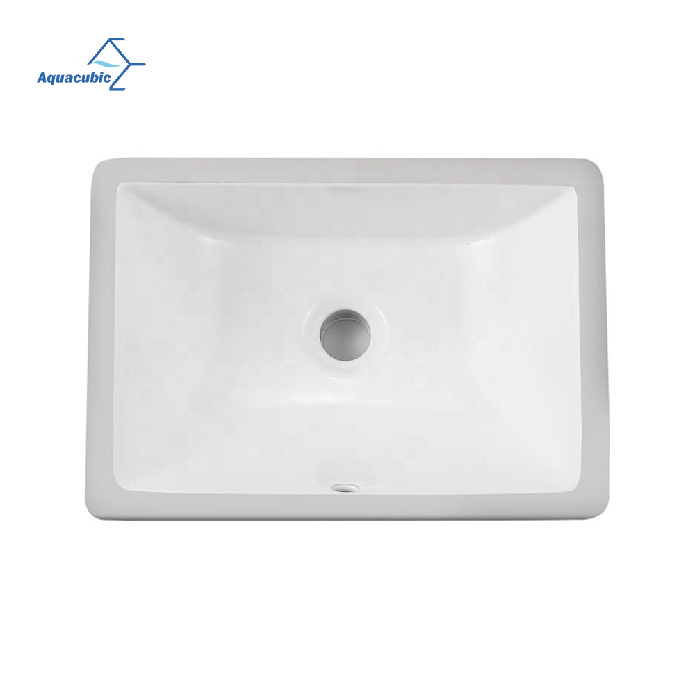 Lavabo de salle de bains en céramique blanc rectangulaire, maison moderne, sous le comptoir, lavabo à main pour accessoires de salle de bains