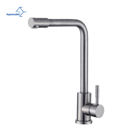 Aquacubic – robinet de cuisine rotatif à 360 degrés, filtre à eau, robinet SUS à levier unique, bec pivotant, mitigeur