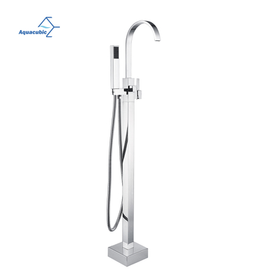 Robinet de baignoire de remplissage de baignoire autoportant pour salle de bains avec poignée unique