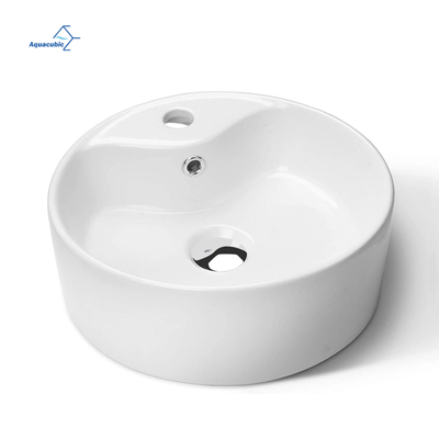 Évier rond en céramique de salle de bains de lavabo d'articles sanitaires de haute qualité pour l'hôtel