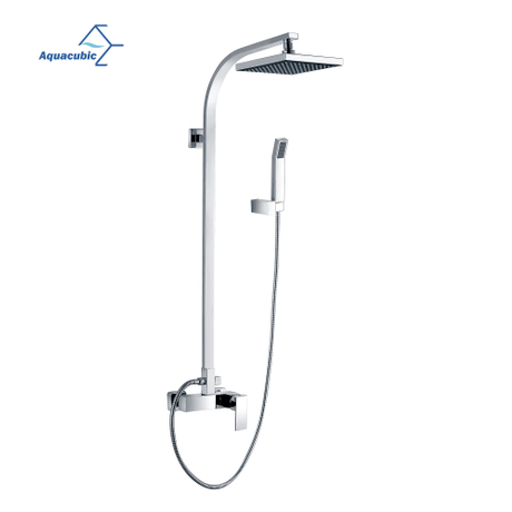 Aquacubic – robinet de douche à pluie sans plomb, système de douche à tuyau exposé avec douchette à main