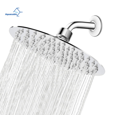 Pommeau de douche rond moderne à haute pression, 8, 10, 12 pouces, en acier inoxydable, pommeau de douche de pluie monté au plafond 