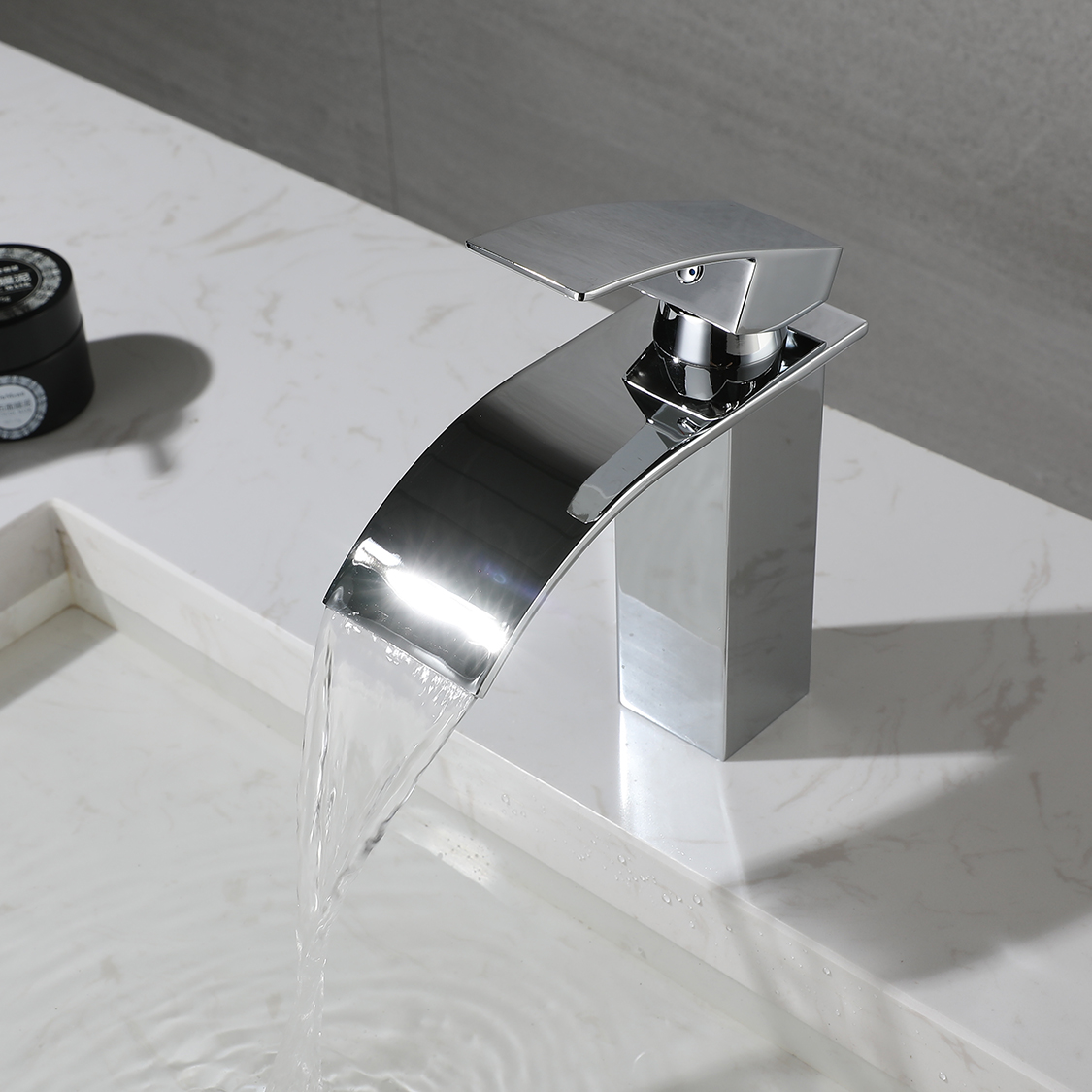 Aquacubic – robinet de lavabo à poignée unique, sans plomb, pour la santé des voies navigables, cascade, robinets de salle de bains