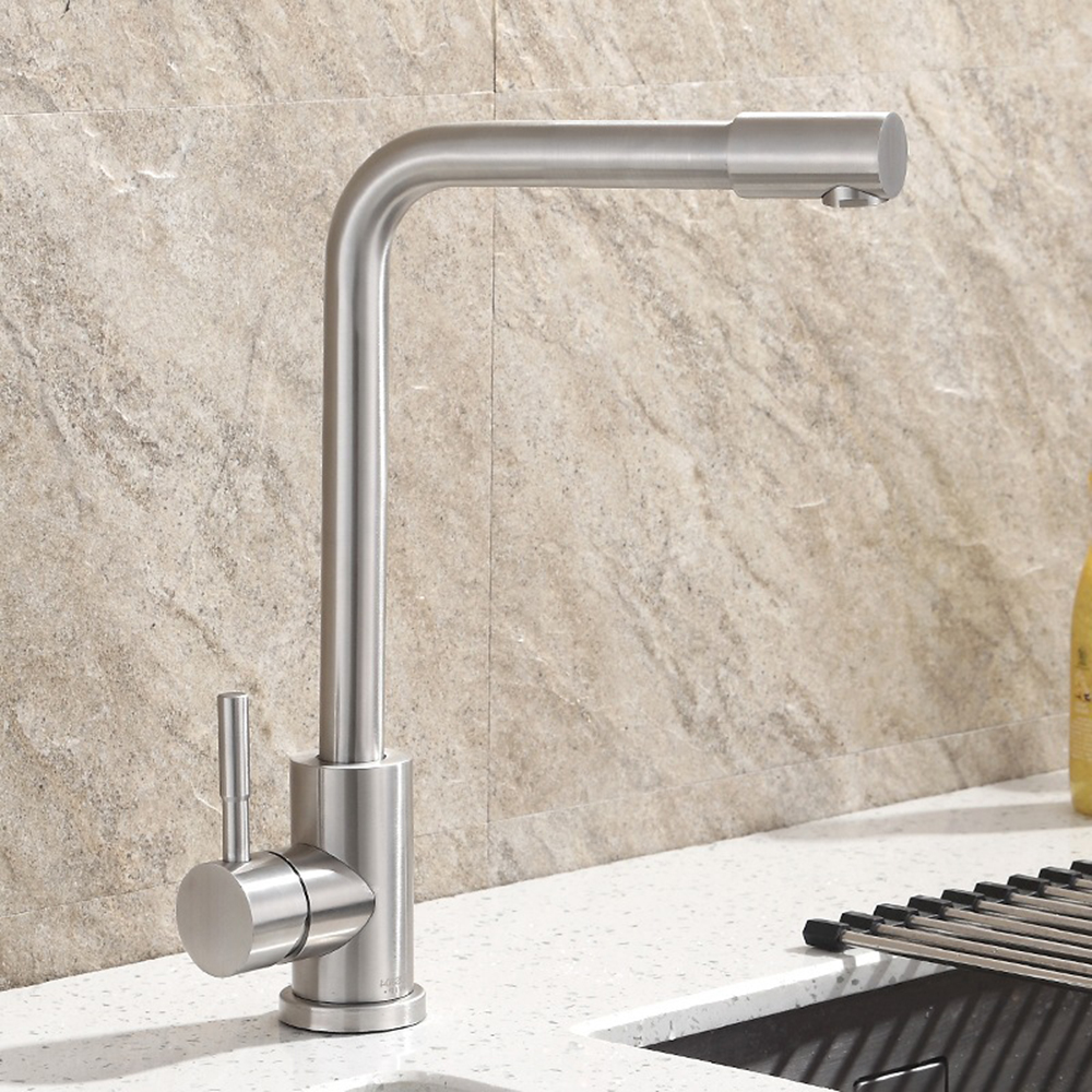 Aquacubic – robinet de cuisine rotatif à 360 degrés, filtre à eau, robinet SUS à levier unique, bec pivotant, mitigeur