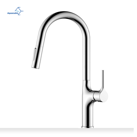 Aquacubic – robinet de cuisine à poignée unique, pulvérisateur à col de cygne, à faible teneur en plomb, vente en gros, cUPC, AF3062-5