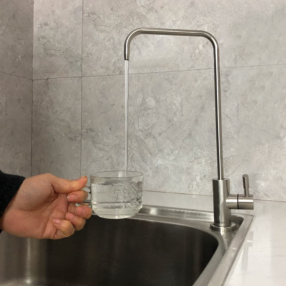 Robinet d'osmose inverse robinet de filtre à eau de cuisine sans plomb pour systèmes de filtration d'eau potable RO Robinet d'eau potable en acier inoxydable SUS304
