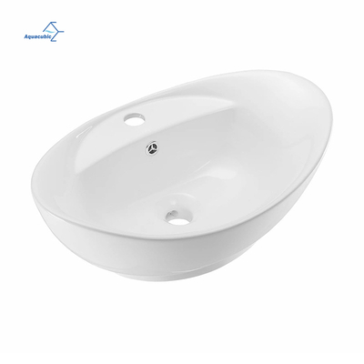 Lavabos de salle de bains ovales en céramique, lavabo blanc ou doré, lavabos de salle de bains