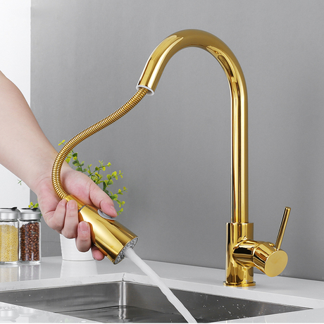 Aquacubic CUPC CE robinet d'eau/robinet d'eau d'évier de cuisine brossé à trou unique en acier inoxydable CE