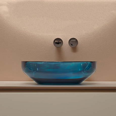 Lavabo coloré, armoire de salle de bain domestique, hôtel chez l'habitant, lavabo de table en résine transparente