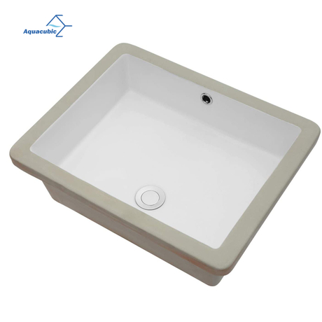 Lavabo de lavabo encastré rectangulaire en céramique Aquacubic de haute qualité CUPC