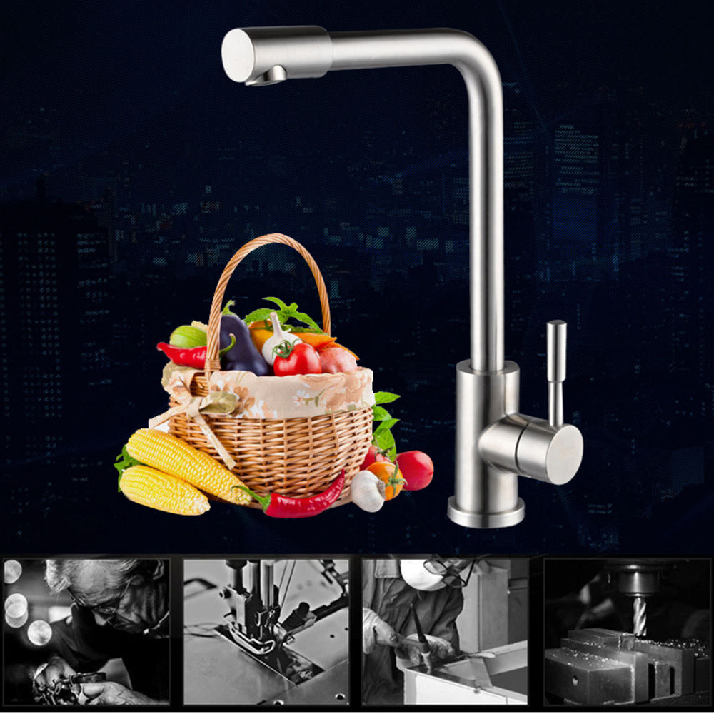 Aquacubic – robinet de cuisine rotatif à 360 degrés, filtre à eau, robinet SUS à levier unique, bec pivotant, mitigeur
