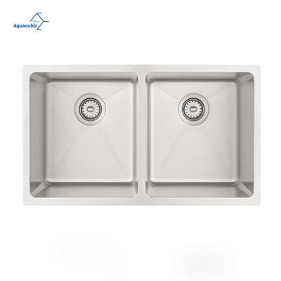 Éviers de cuisine à Double cuve en acier inoxydable 304, personnalisation des prix d'usine, de haute qualité, faits à la main, fabriqués en thaïlande