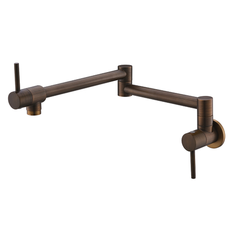 Robinet d'évier de robinet pliant en laiton de remplissage de casserole de cuisine de bras oscillant à double joint