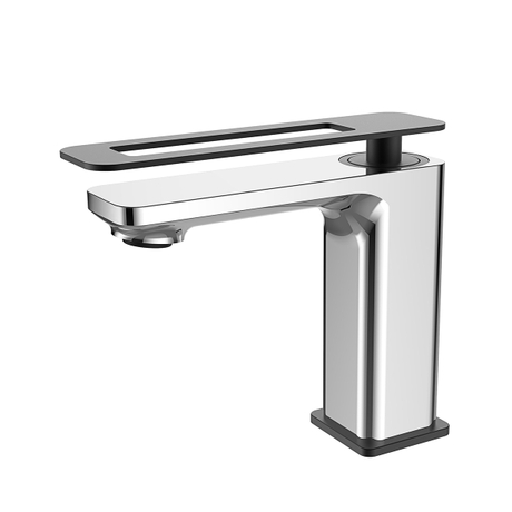 Robinet d'évier de lavabo de salle de bains en laiton avec poignée creuse