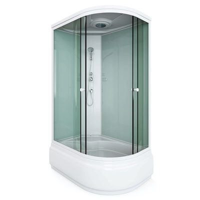 Porte à ouverture latérale, cabine de douche à vapeur d'angle avec porte coulissante en verre