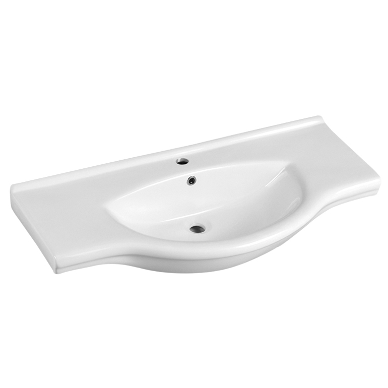 Vanity Top salle de bain lavabo en céramique blanche