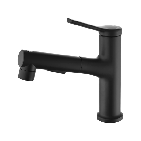Application multi-endroits Aquacubic dans des robinets de lavabo en mode pulvérisateur noir mat
