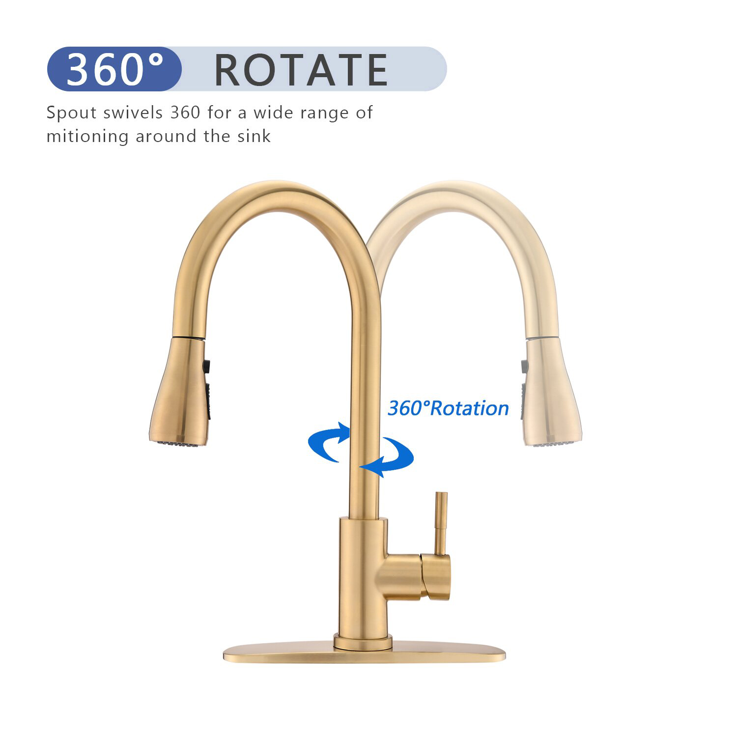 Produits de robinetterie domestique conventionnels Aquacubic Robinet de cuisine à tirette