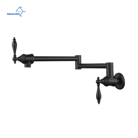 Hot Sale Matte Black Kitchen Flexible Wall Matte Kitchen Faucet Folding Pot Filler