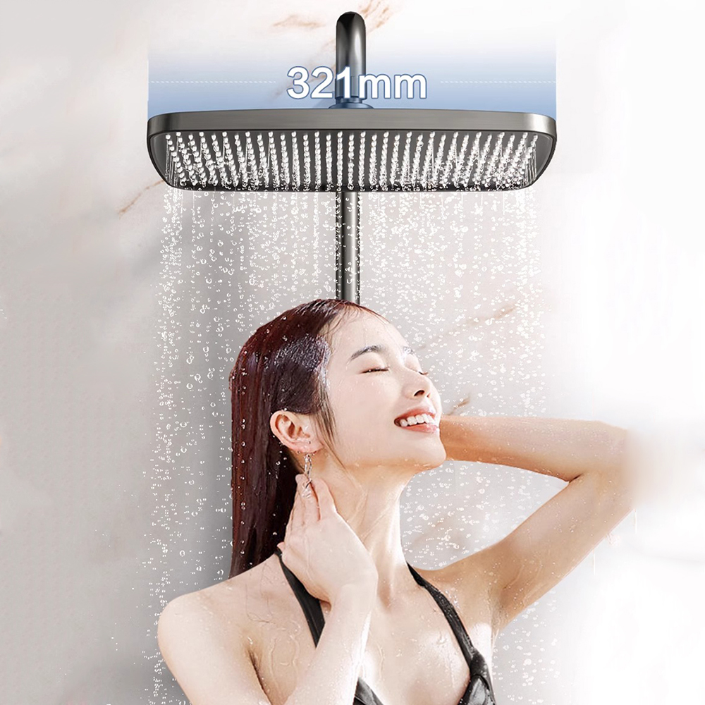 Système de douche thermostatique, 4 fonctions, affichage numérique LED, clé de Piano, ensemble de douche mural, vente en gros