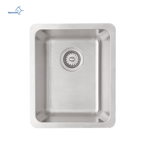 Petit bol simple de haute qualité en acier inoxydable 304, comptoir de lavage en profondeur sans tarif, évier de cuisine de 15 pouces, expédié depuis la thaïlande