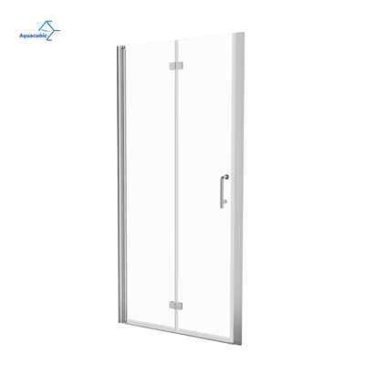 Porte extérieure pliante en verre sans cadre, pour salle blanche, cabines de douche fermées en verre trempé, cloison en verre pour salle de bains, porte accordéon
