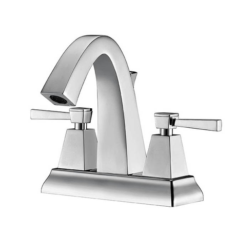Robinet de lavabo de salle de bain central chromé AF3024-6
