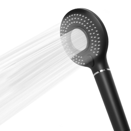 Pommeau de douche à main noir mat haute pression ABS