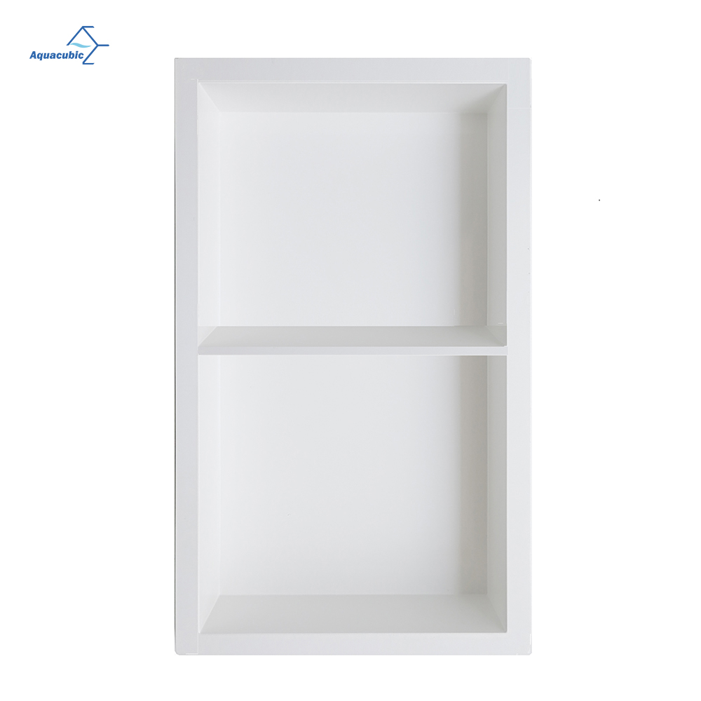 Niche de douche Aquacubic Glasstone prête à carreler Mur de salle de bain 14'*96' Niche de douche Triple étagère encastrée