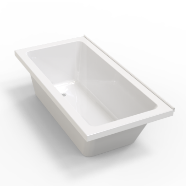 Baignoire Autoportante Design Contemporain Acrylique Blanc Brillant AB1677