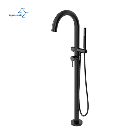Robinet de baignoire autoportant de remplissage de baignoire en Chine Robinets de baignoire de salle de bains en laiton montés au sol avec douchette à main