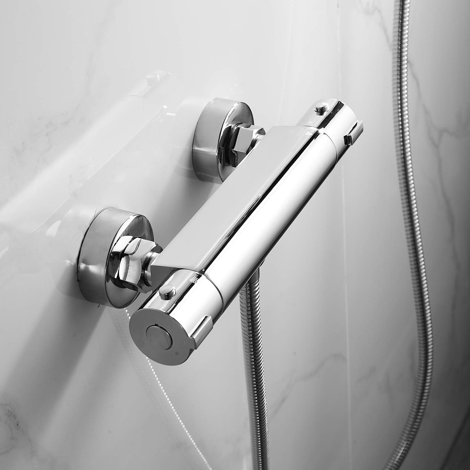 Robinet mitigeur thermostatique pour barre de douche, maison moderne, robinets chromés pour salle de bains, double sortie