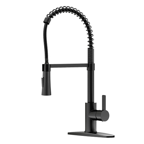 Aquacubic cUPC mitigeur monotrou noir mat tirer vers le bas ressort évier de cuisine robinet/robinet