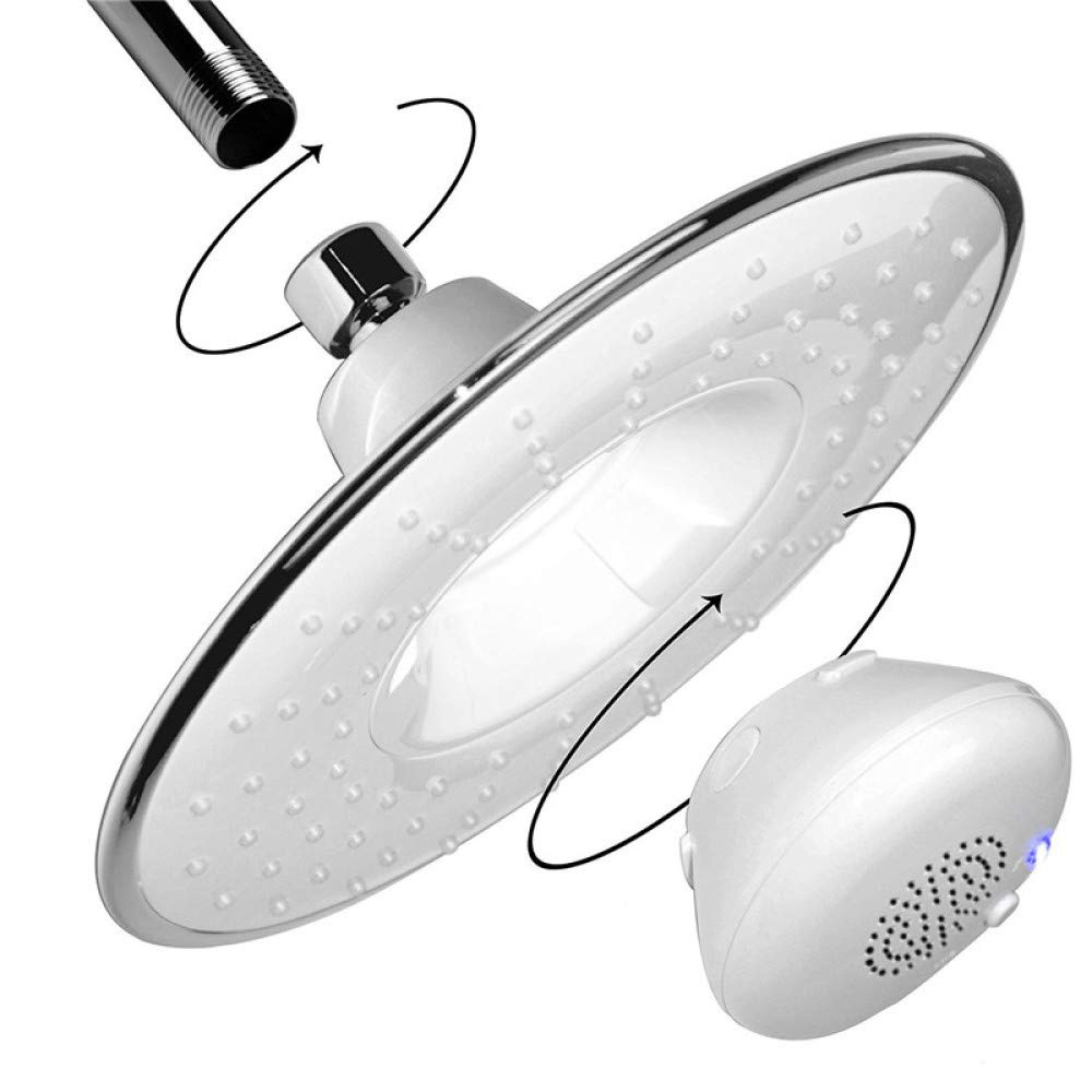 Pommeau de douche de remplacement Bluetooth réglable sans fil avec haut-parleur étanche pour votre téléphone