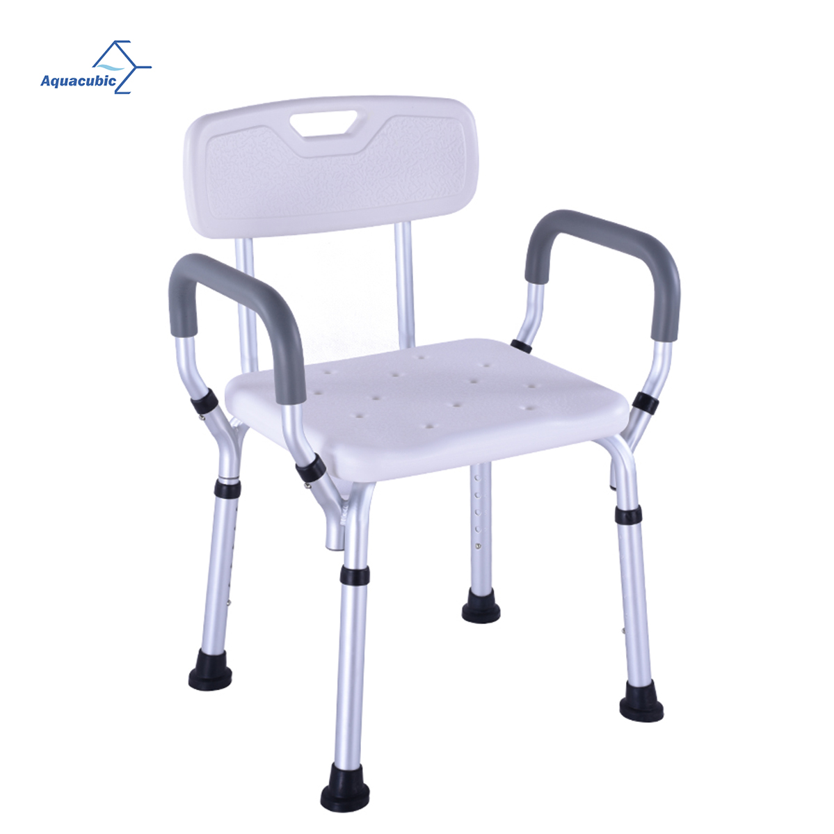 Banc de chaise de siège de douche réglable médical en aluminium tabouret de bain siège de douche avec support