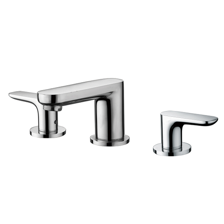 Aquacubic cupc Robinet de lavabo de salle de bain à trois trous de 8 pouces