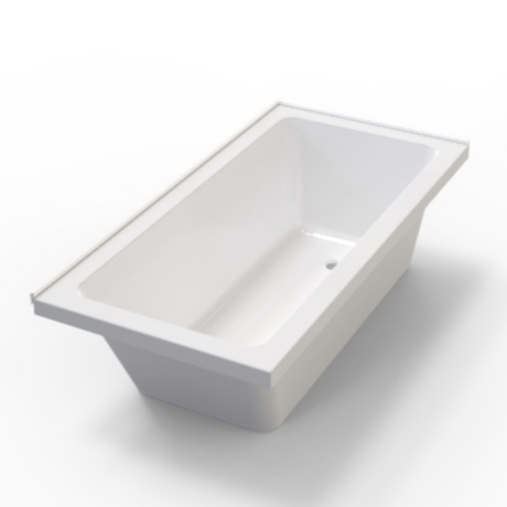 Baignoire Autoportante Design Contemporain Acrylique Blanc Brillant AB1677