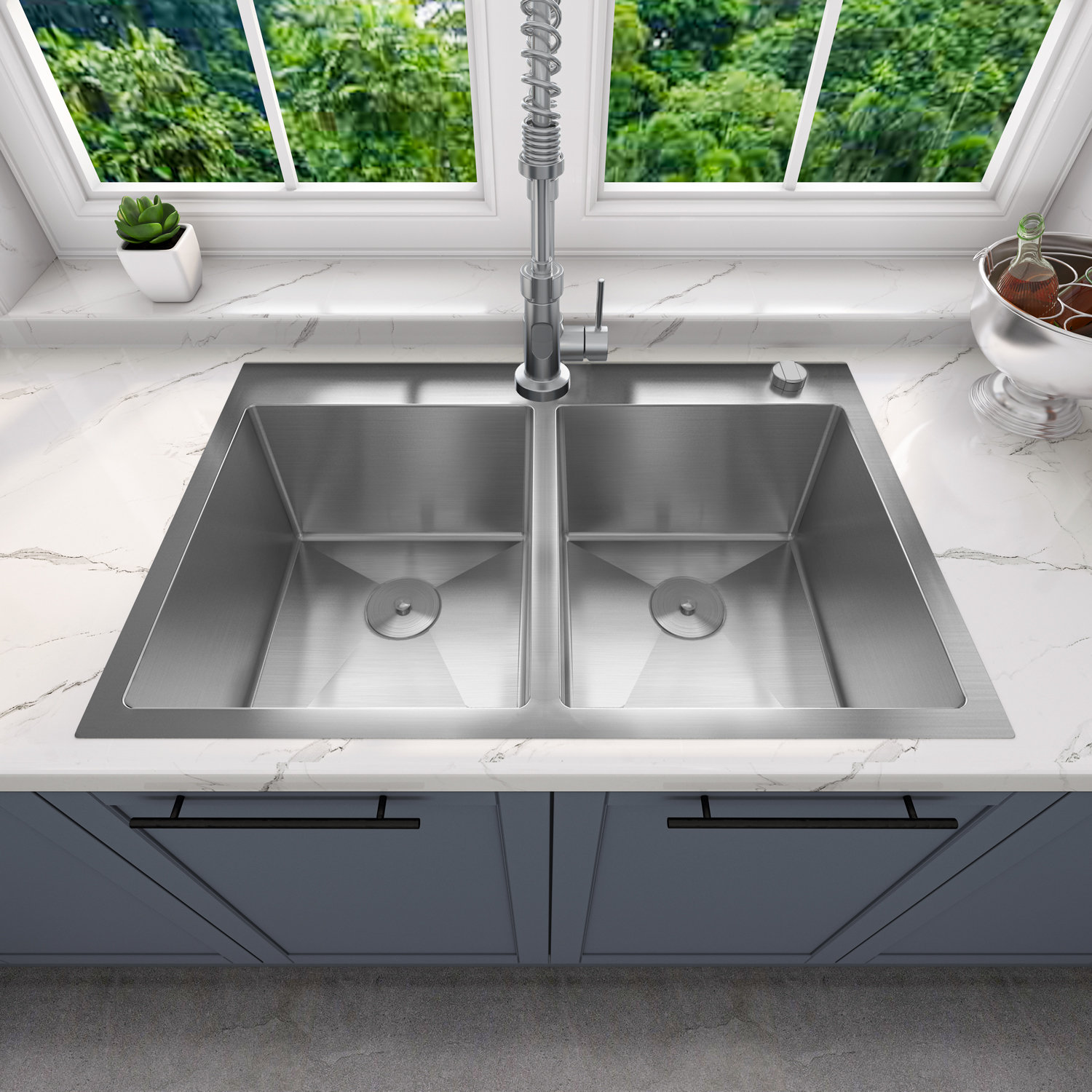 33__L_x_22__W_Double_Basin_Drop-In_Kitchen_Sink