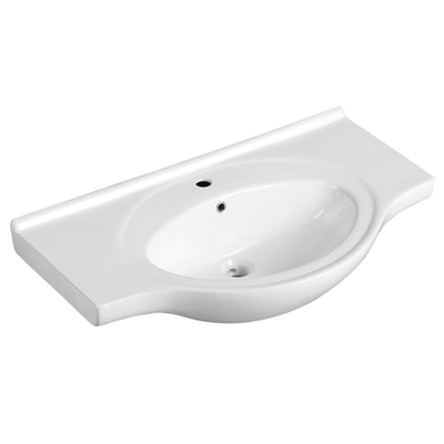 Table Cabinet Vanity Top Salle de bains Lavabo en céramique blanche