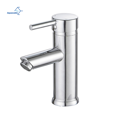 Robinet de lavabo de salle de bains en nickel brossé en acier inoxydable certifié Aquacubic cUPC