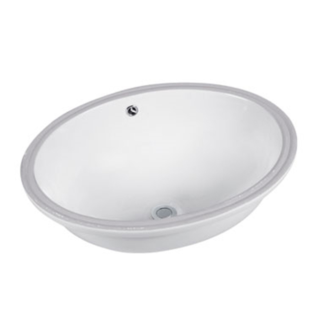 Lavabo de salle de bain ovale en céramique avec vasque en porcelaine émaillée Aquacubic